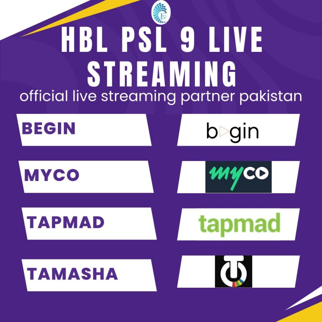 HBL PSL 9 Live Streaming